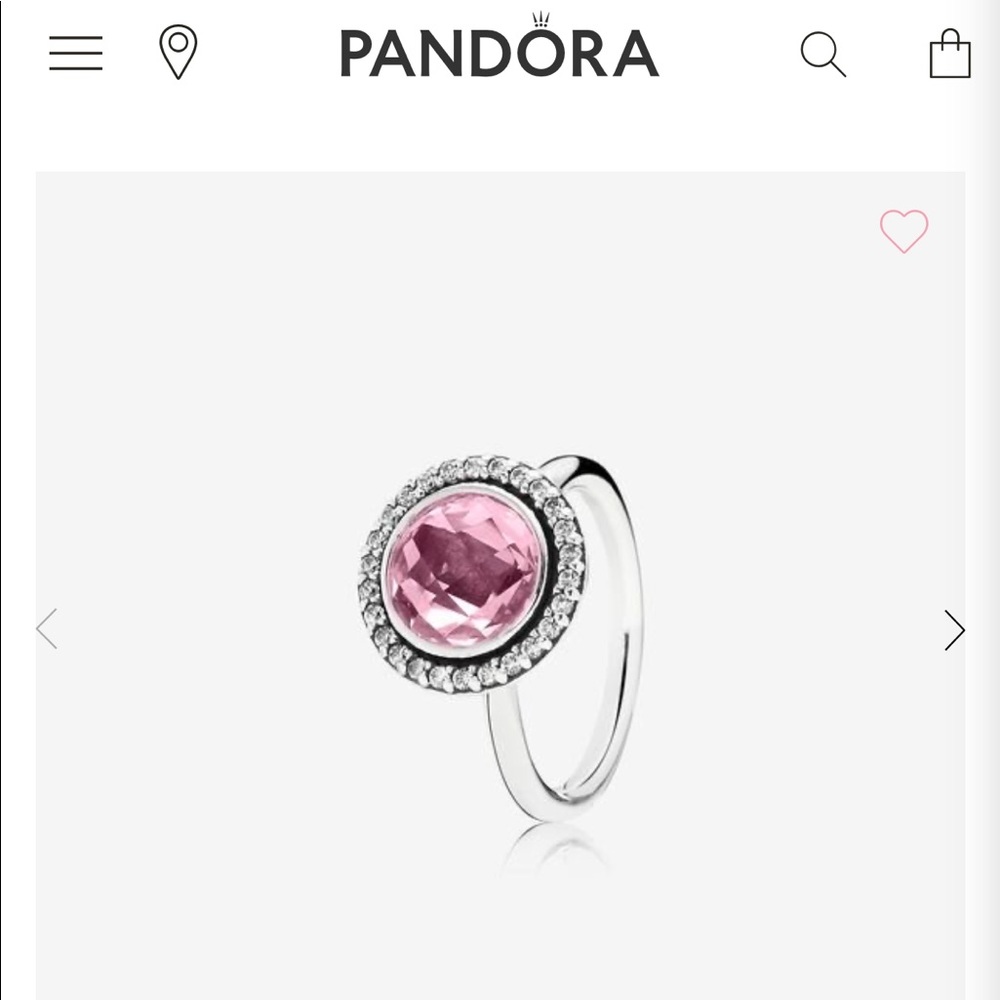 Pandora Brilliant Legacy Ring, Pink & Clear CZ